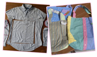 Upcycling : chemise en accessoires