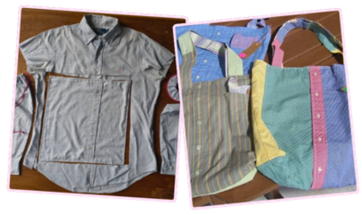Upcycling : chemise en accessoires
