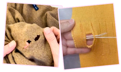 Remaillage de pull