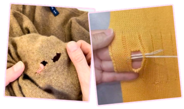 Remaillage de pull